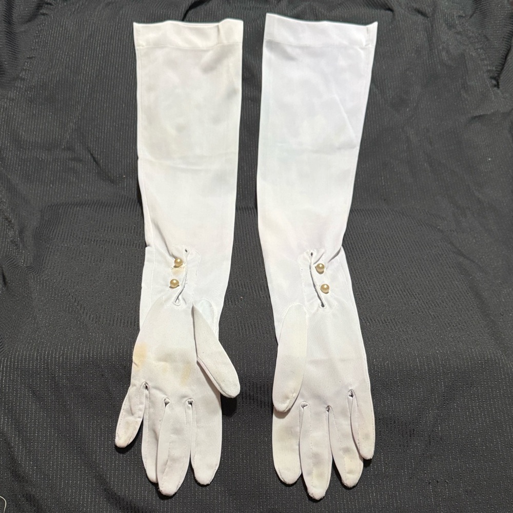 Vintage Light blue long Opera Gloves